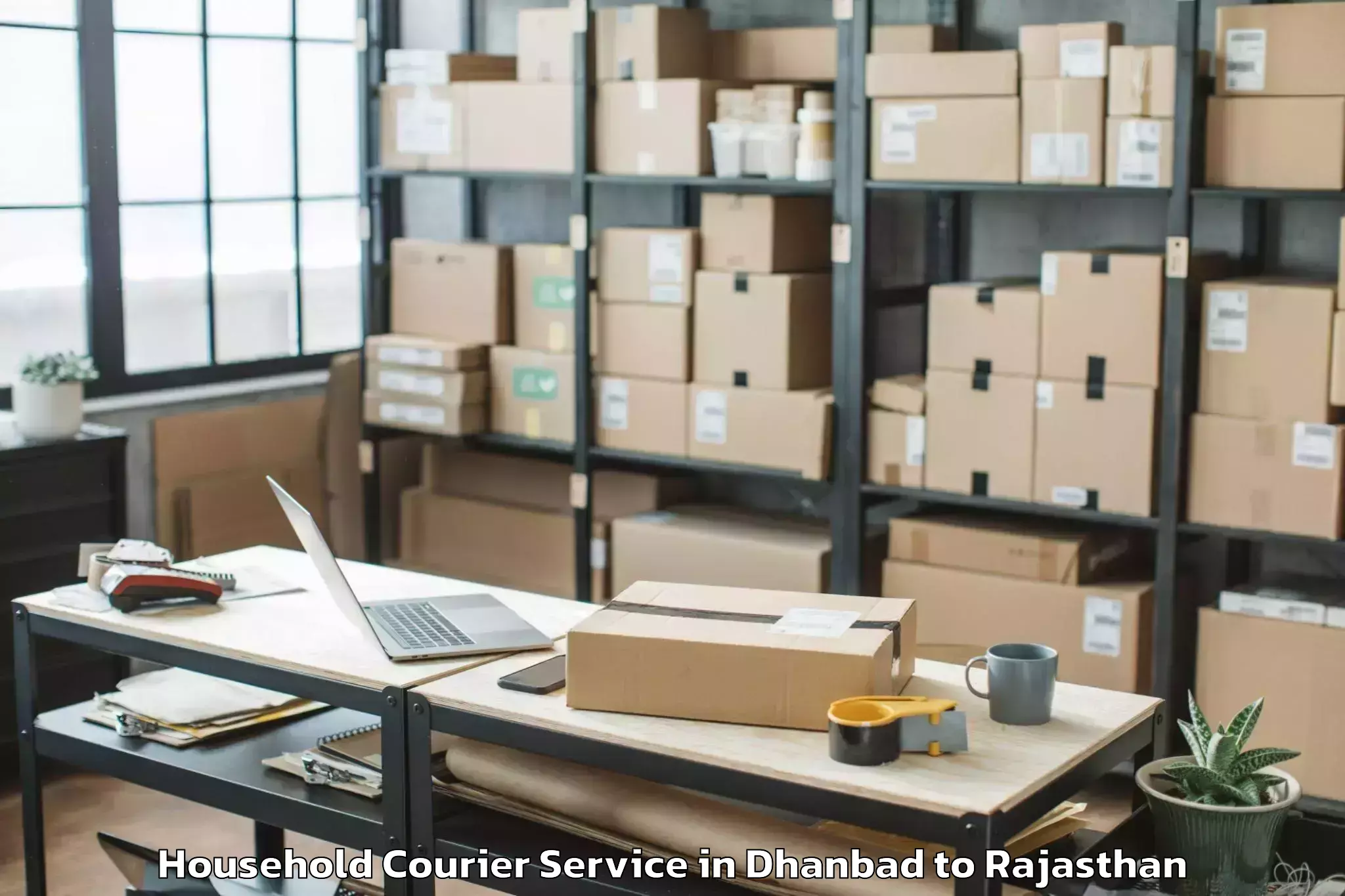 Book Dhanbad to Udaipur Airport Udr Household Courier Online